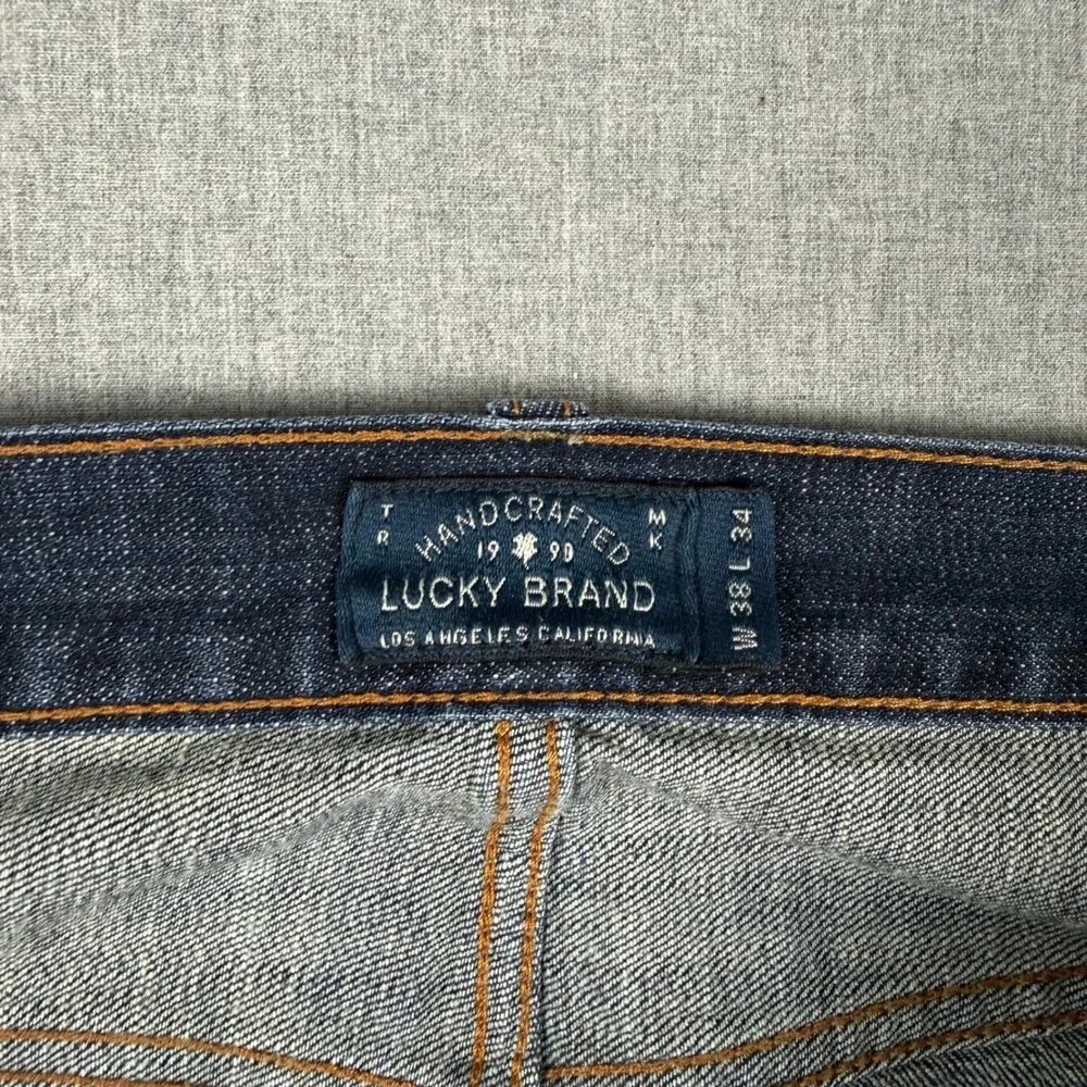 Lucky Brand Mens 221 Original Straight Leg Dark Wash Jeans 38x32 Denim